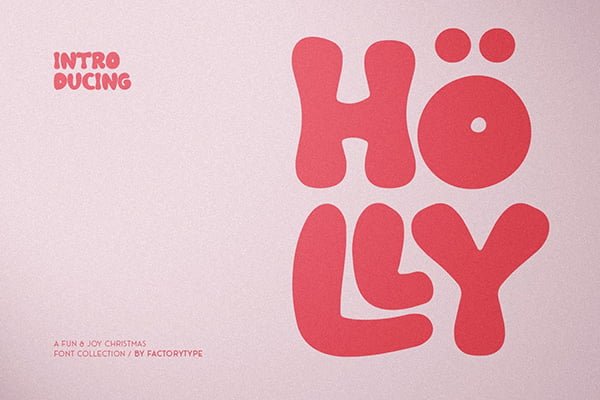 Holly Christmas Font