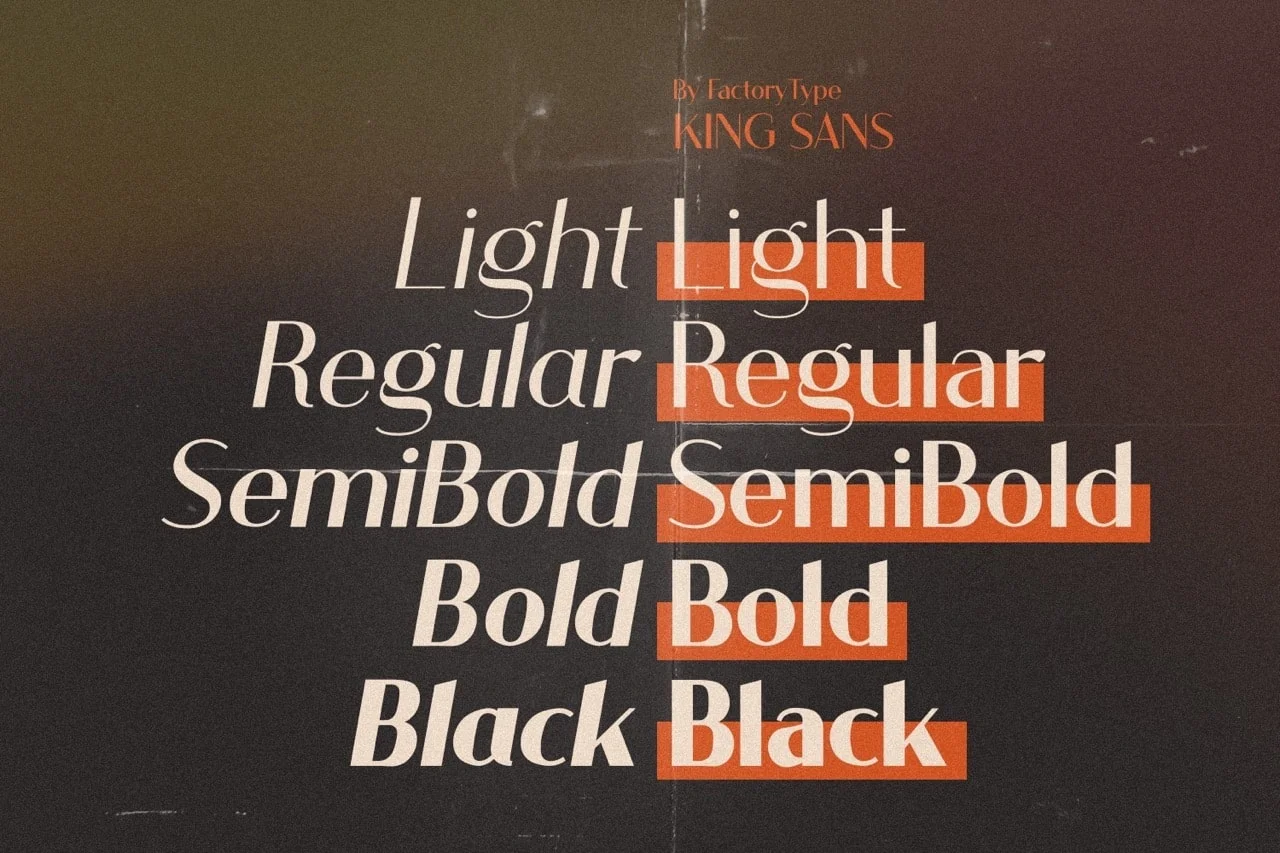 King Sane Lettering King Sans | FactoryType